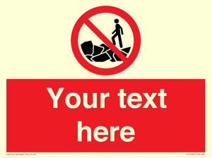 Custom No climbing on rocks